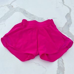 Lululemon shorts, sonic pink, size: 0, length: 4 inches